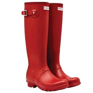 Hunter Original Tall Gloss Red Rain Boots – Women’s 8